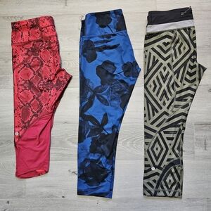 Lululemon Patterned Leggings Trio